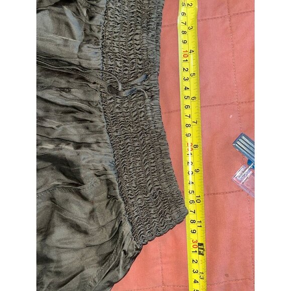 NWT AERIE XS Satin  Smocked High Waist Shorts - Picture 4 of 6